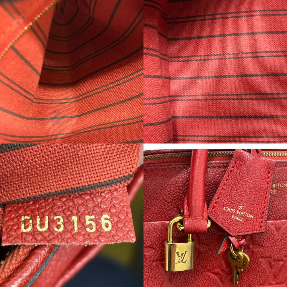 ルイヴィトン ハンドバッグ M42399 モノグラム アンプラント スピーディ バンドリエール25 NM ゴールド金具 レザー レッド LOUIS VUITTON