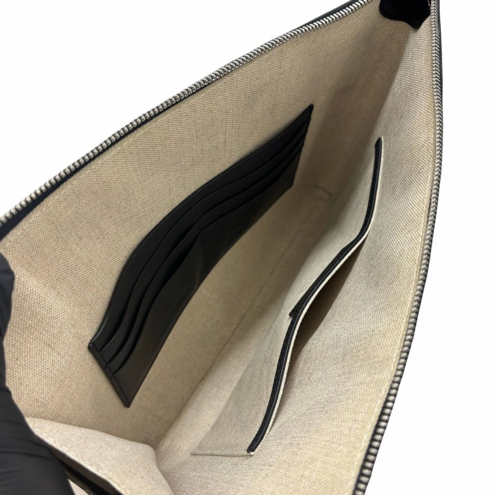 ベルルッティ クラッチバッグ ニノGM スクリットレザー カリグラフィ レザー グレー シルバー金具 カードポケット Berluti