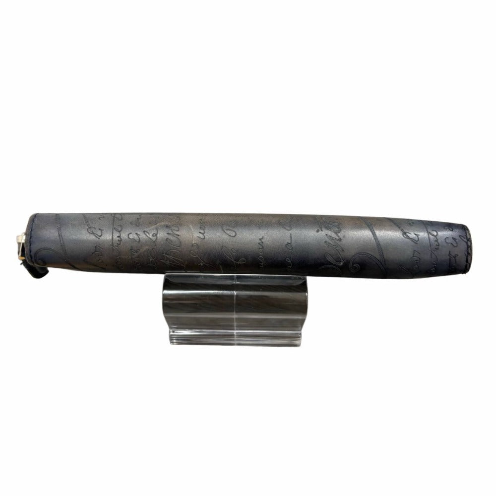 ベルルッティ 長財布 イタウバ ロングジップウォレット ヴェネチア カーフレザー シルバー金具 ネイビー系 シンプル メンズ Berluti