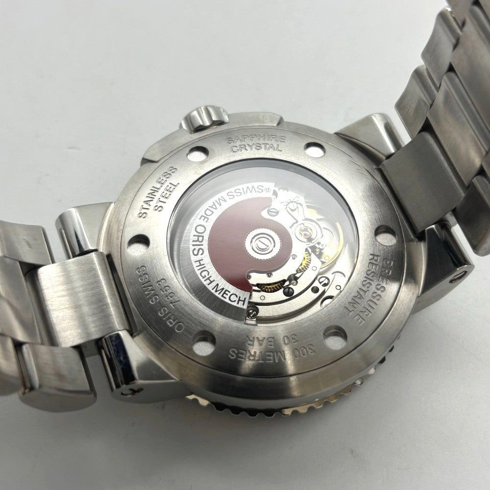 オリス アクイスデイト 43mm 01 733 7653 4155-07 8 26 01PEB 自動巻き ネイビー文字盤 ステンレス メンズ ORIS 腕時計