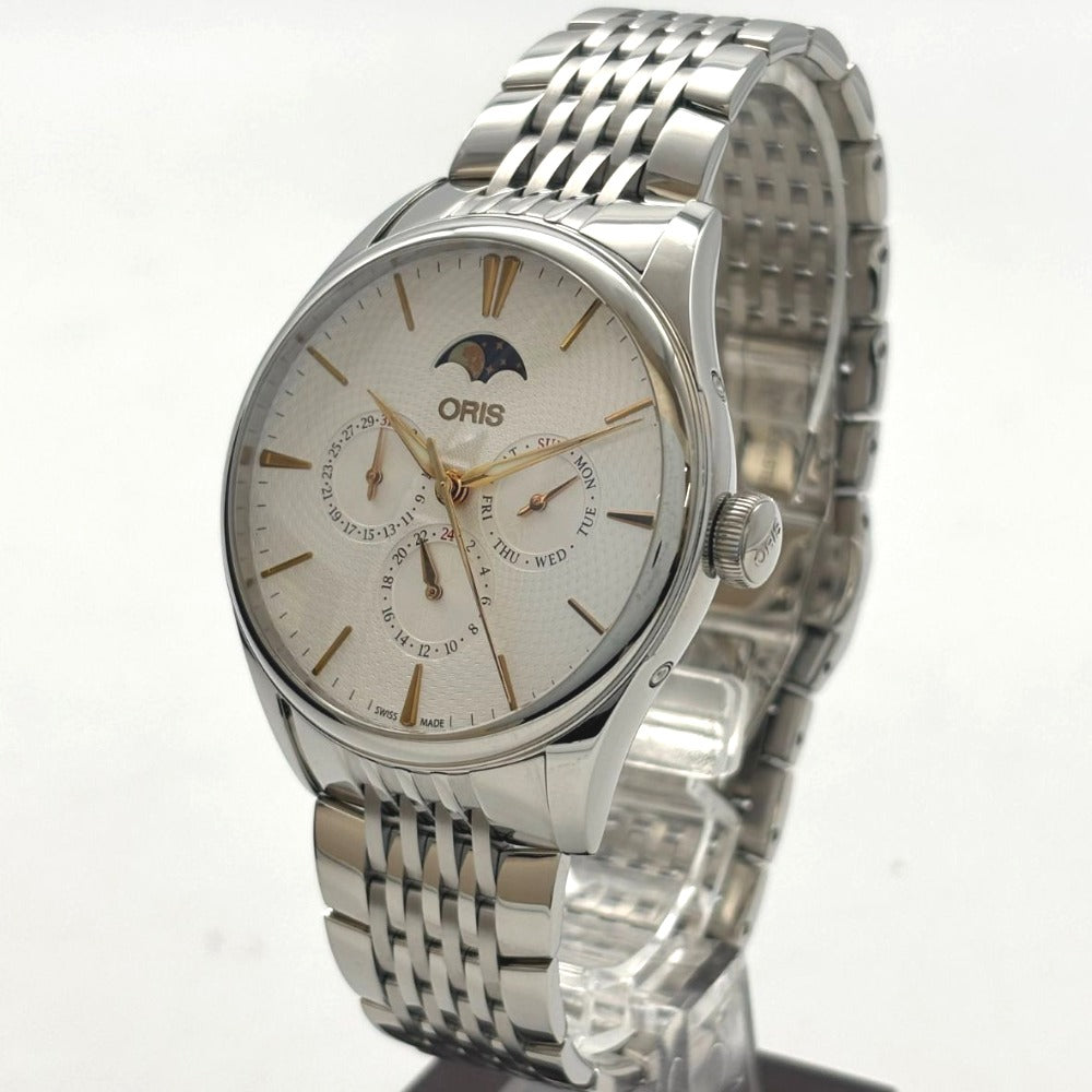 オリス アートリエ コンプリケーション 01 781 7729 4031-07 8 21 88 40mm 自動巻き ホワイト文字盤 ステンレス メンズ ORIS 腕時計