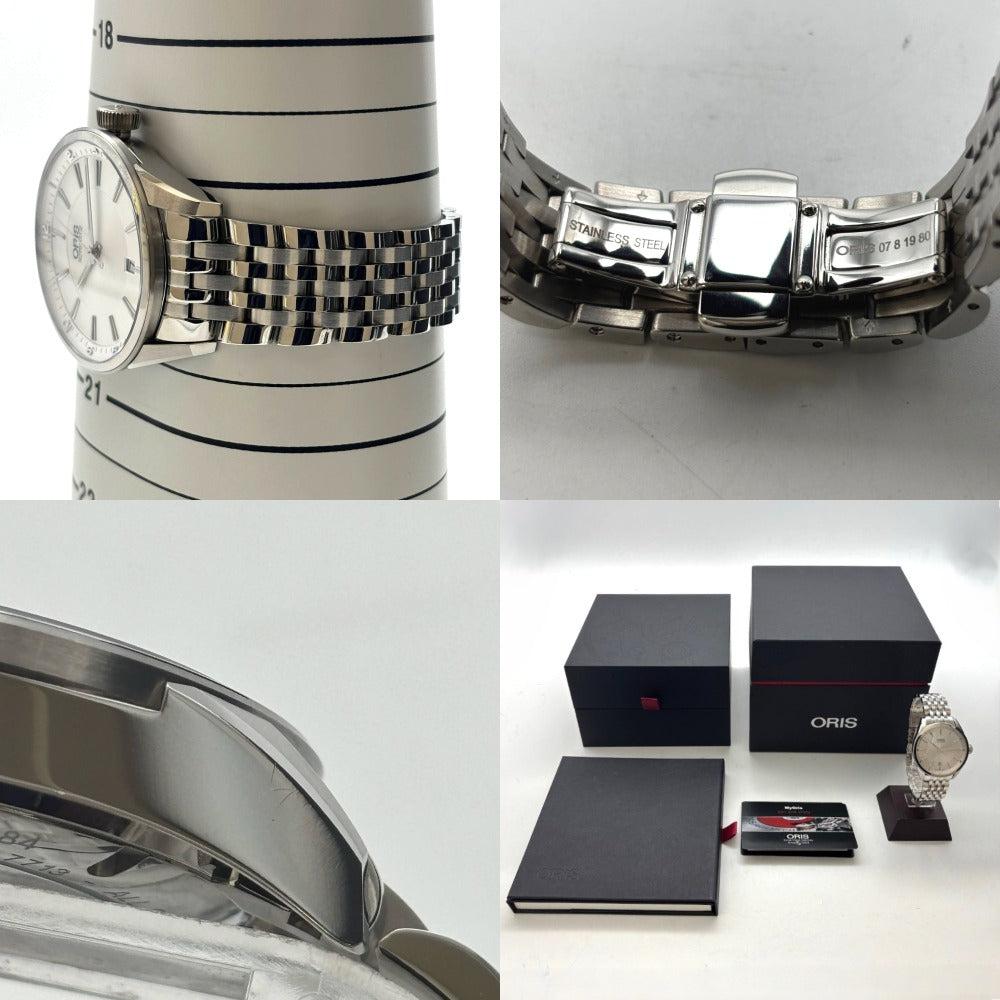 オリス アーティクス デイト 01 733 7713 4031-07 8 19 80 39mm 自動巻き ホワイト文字盤 ステンレス メンズ ORIS 腕時計