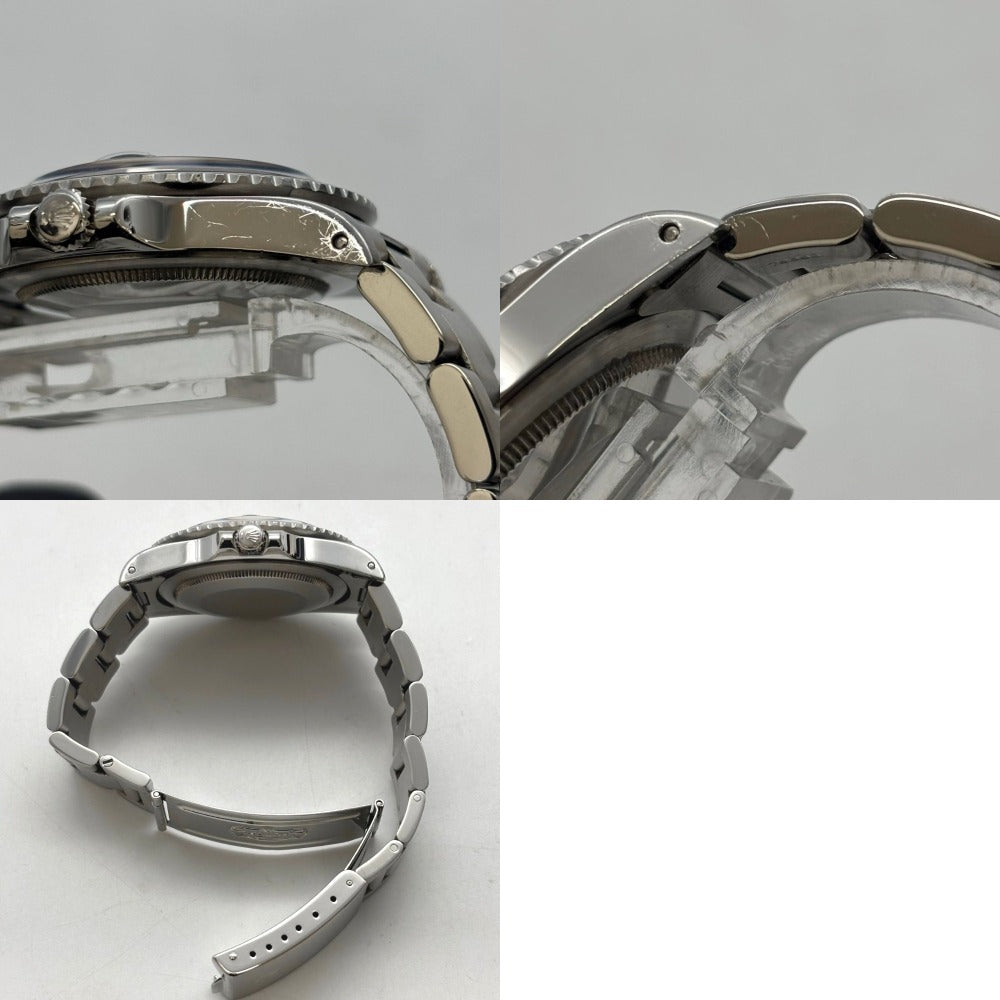 ロレックス 腕時計 16750 GMTマスター ペプシ 40mm 黒ベゼル付属 黒文字盤 プラ風防 86番台 1985年頃 ステンレス メンズ 自動巻き ROLEX