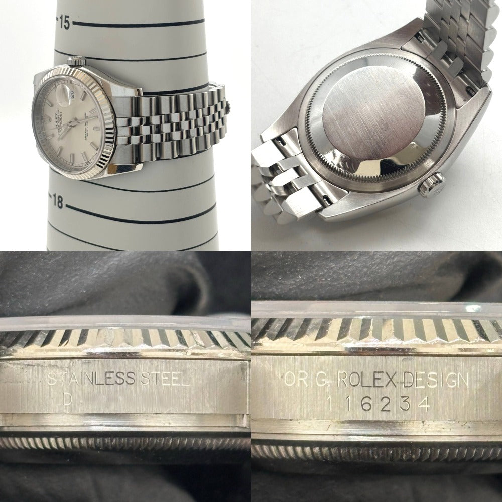 ロレックス 116234 デイトジャスト 36mm 本体のみ シルバー文字盤 D番 2005年ごろ メンズ 自動巻き メンズ ROLEX 腕時計