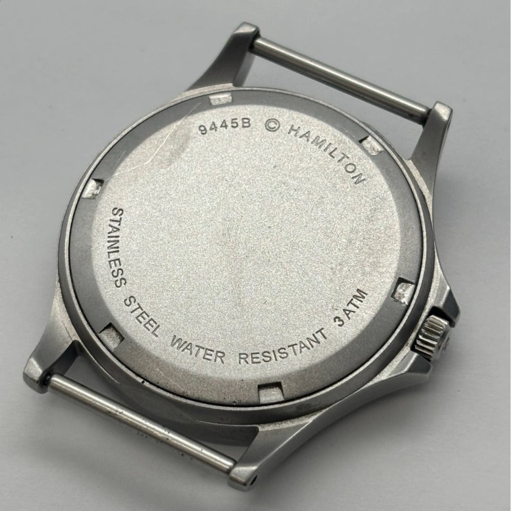 ハミルトン 腕時計 カーキ 9445B 33mm アイボリー文字盤 クオーツ 稼働品 1990年代 ステンレス ナイロンベルト シンプル メンズ HAMILTON