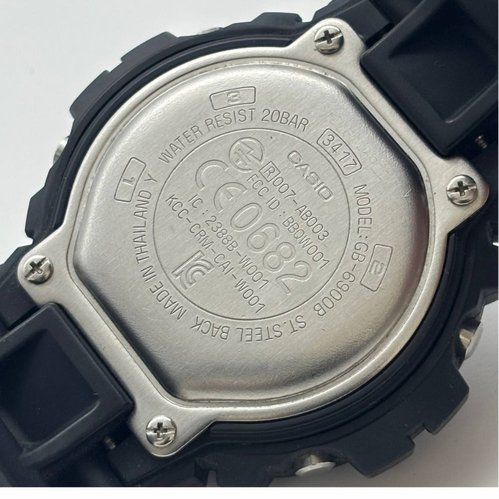 ジーショック 腕時計 GB-6900B-1BJF ブルー文字盤 クオーツ ブラック 樹脂 ステンレス 20気圧防水 メンズ G-SHOCK CASIO