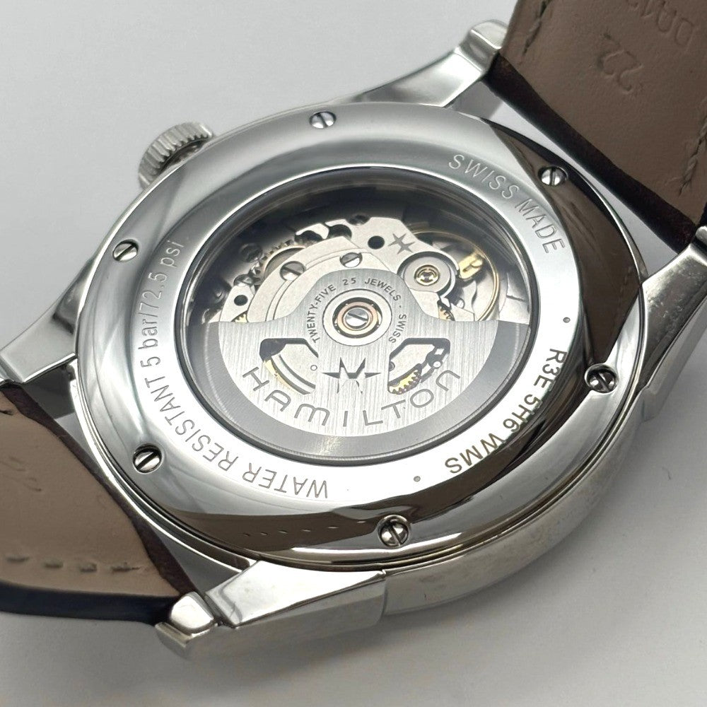ハミルトン 腕時計 アメリカン クラシック スピリット オブ リバティ オート H42415541 42mm 自動巻き レザーストラップ ステンレス メンズ HAMILTON