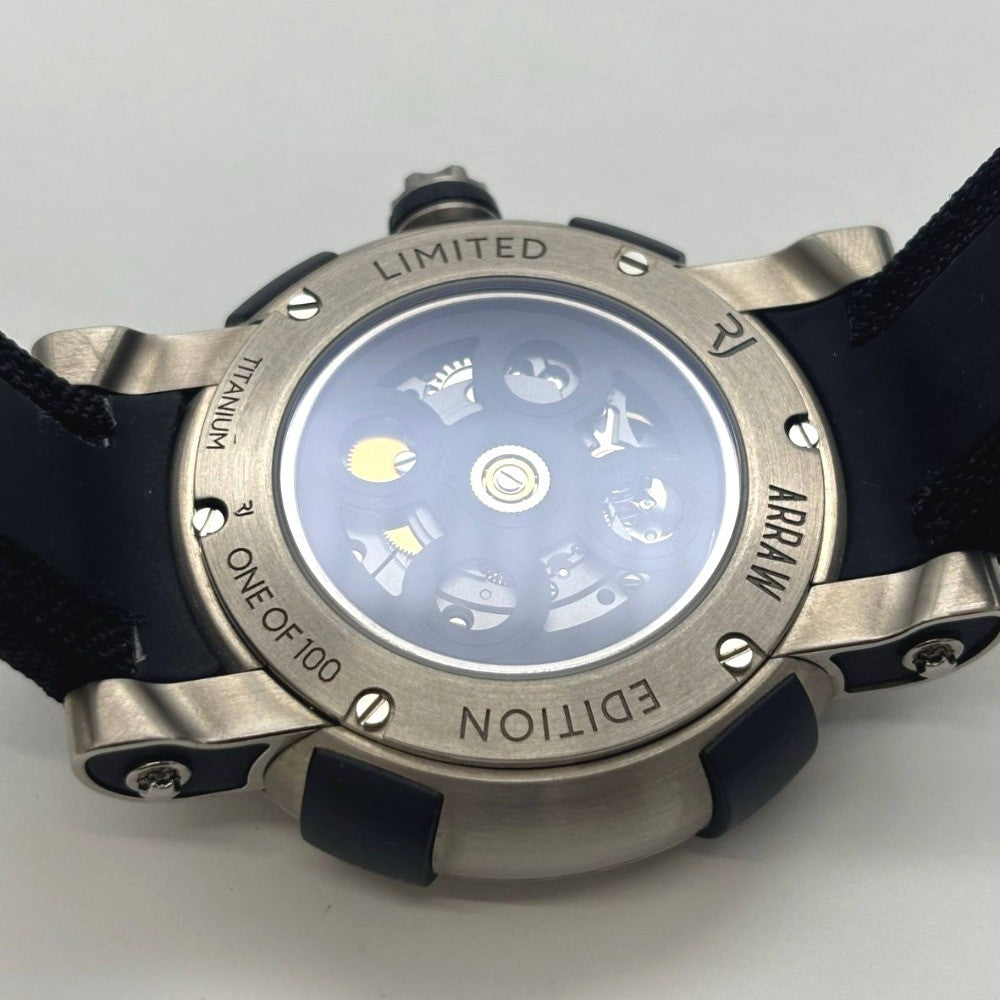 ローマンジェローム 1S45L.TZTR.8023.PR.ASN19 45mm 自動巻き 保証書無し チタン ナイロンストラップ アポロ11号 世界限定100本 メンズ 腕時計