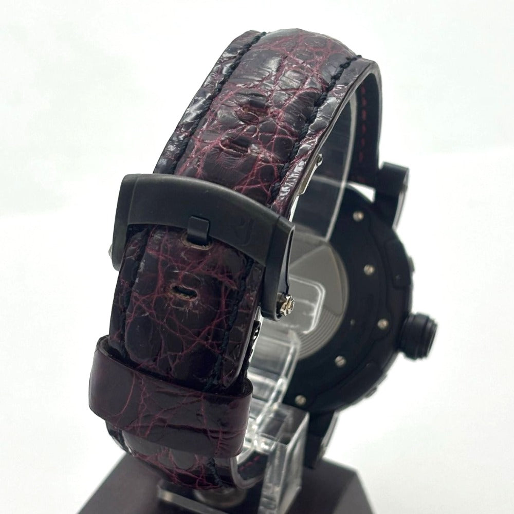 ローマンジェローム RJ.T.AU.SP.007.01 スチームパンク 50mm 自動巻き チタン 鉄 ブラック グレー レザーベルト メンズ