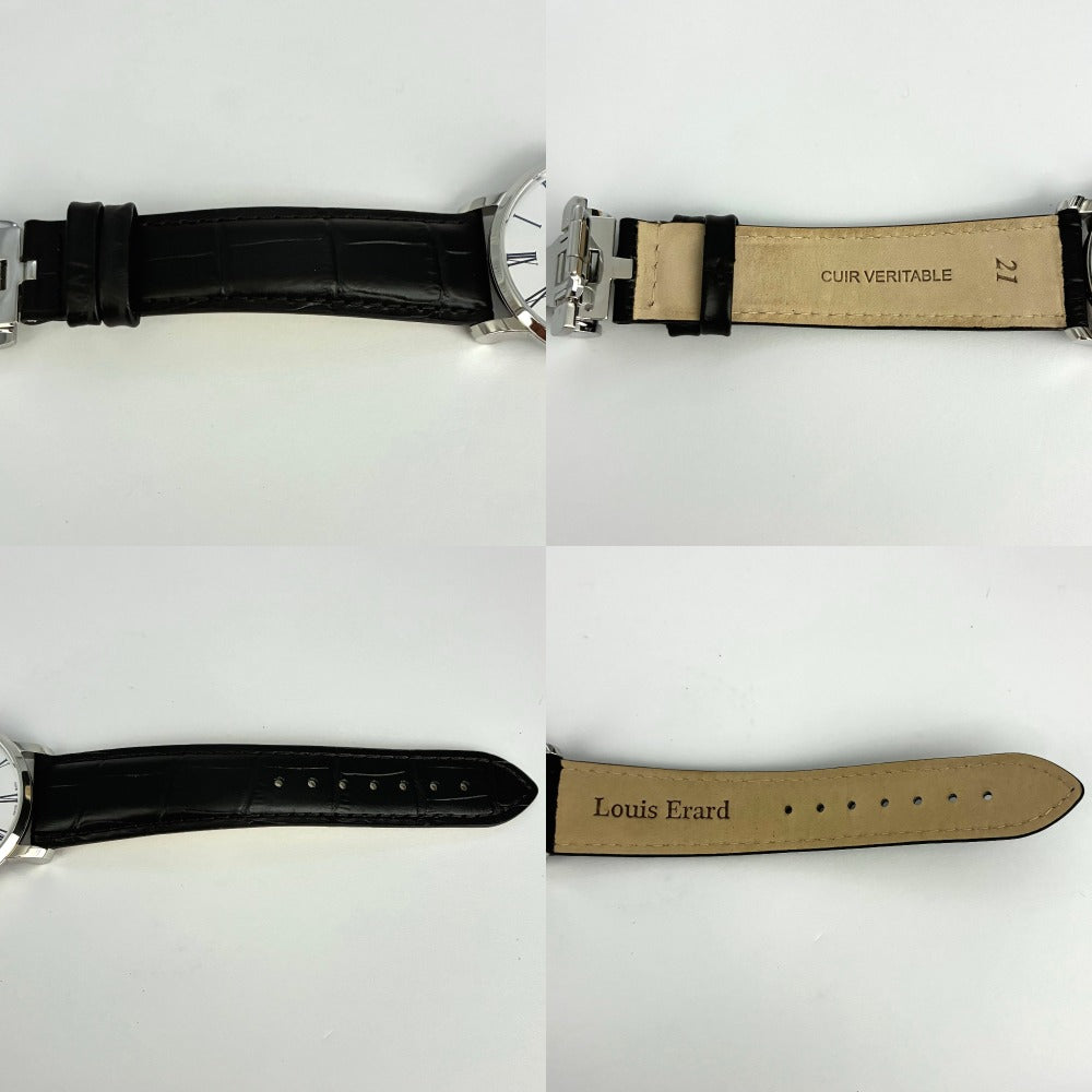 ルイエラール LE68233AA01BDC29 40mm 白文字盤 保証書なし Cal.MVT68 自動巻き メンズ Louis Erard 腕時計