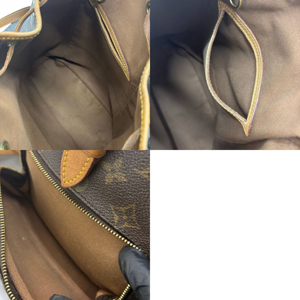 ルイヴィトン リュック モノグラム モンスリMM M51136 ゴールド金具 ブラウン PVC レザー レディース LOUIS VUITTON