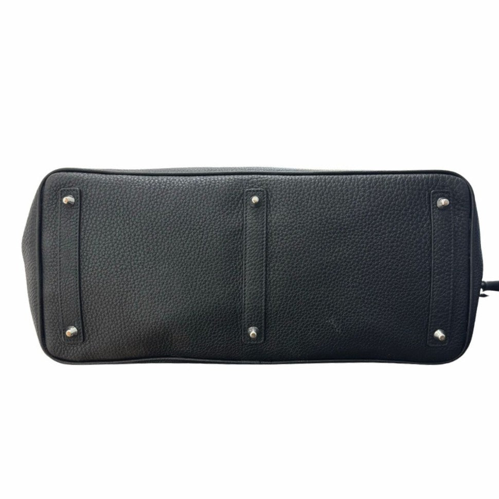 アカーテ オストロ-S レザー フラップ ボストン ブラック レザー 牛革 シンプル メンズ ハンドバッグ ACATE