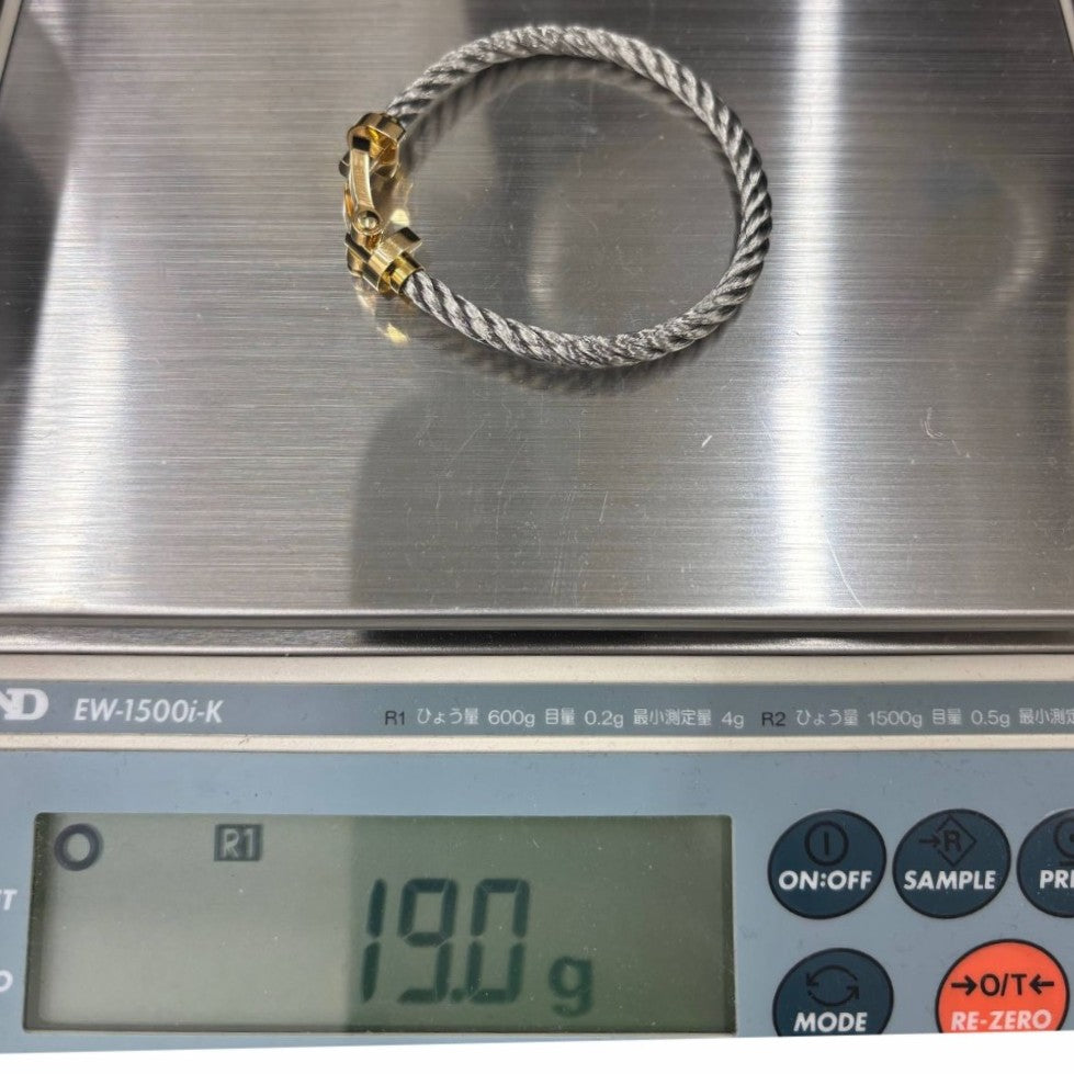 フレッド フォース10 ラージモデル K18×スチール イエローゴールド 腕周り16cm 重量約19g 保証書付き 0B0006-000 6B0110-016 未使用品 FRED ブレスレット