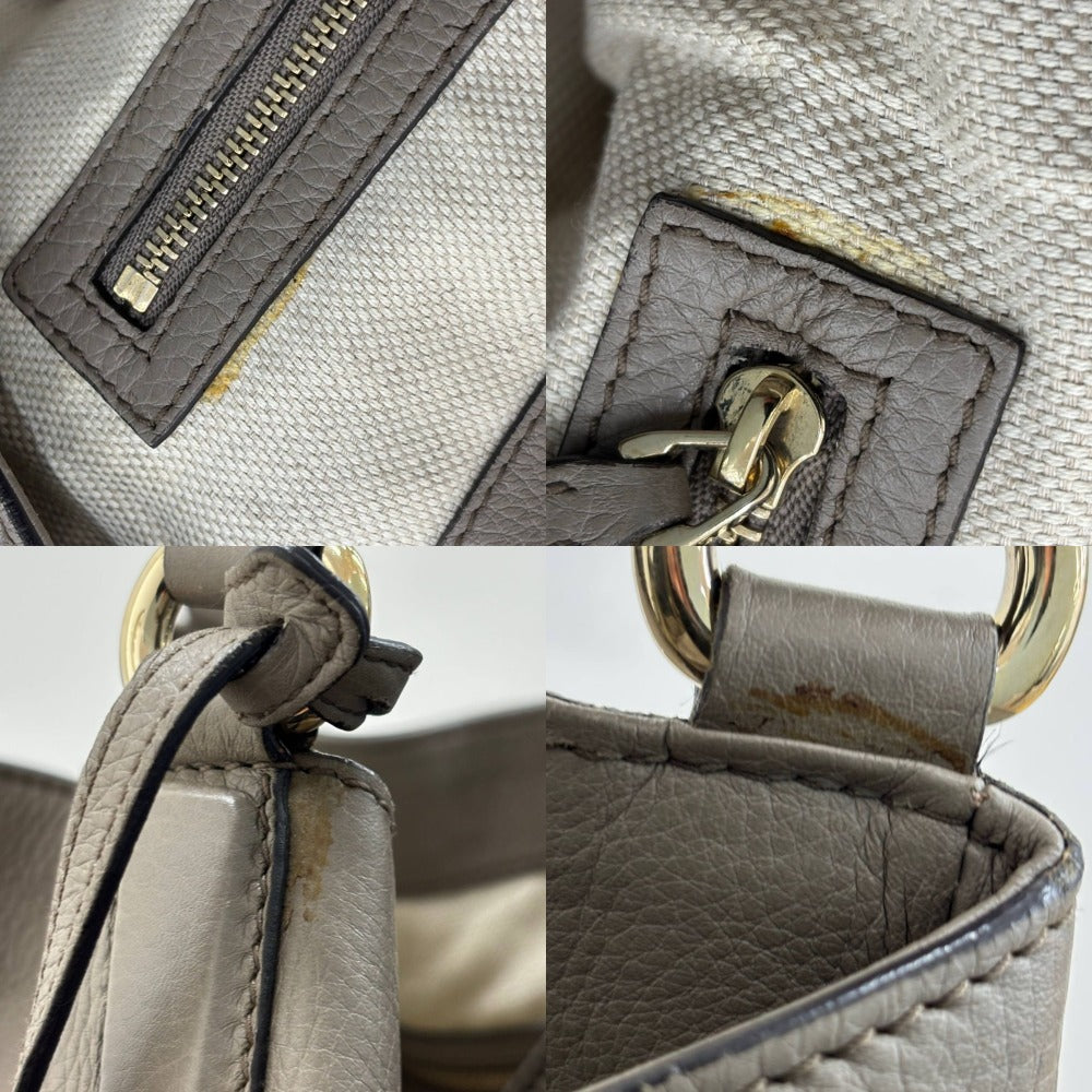 グッチ トートバッグ ソーホー インターロッキングG 282309 レザー ゴールド金具 ベージュ シンプル レディース GUCCI