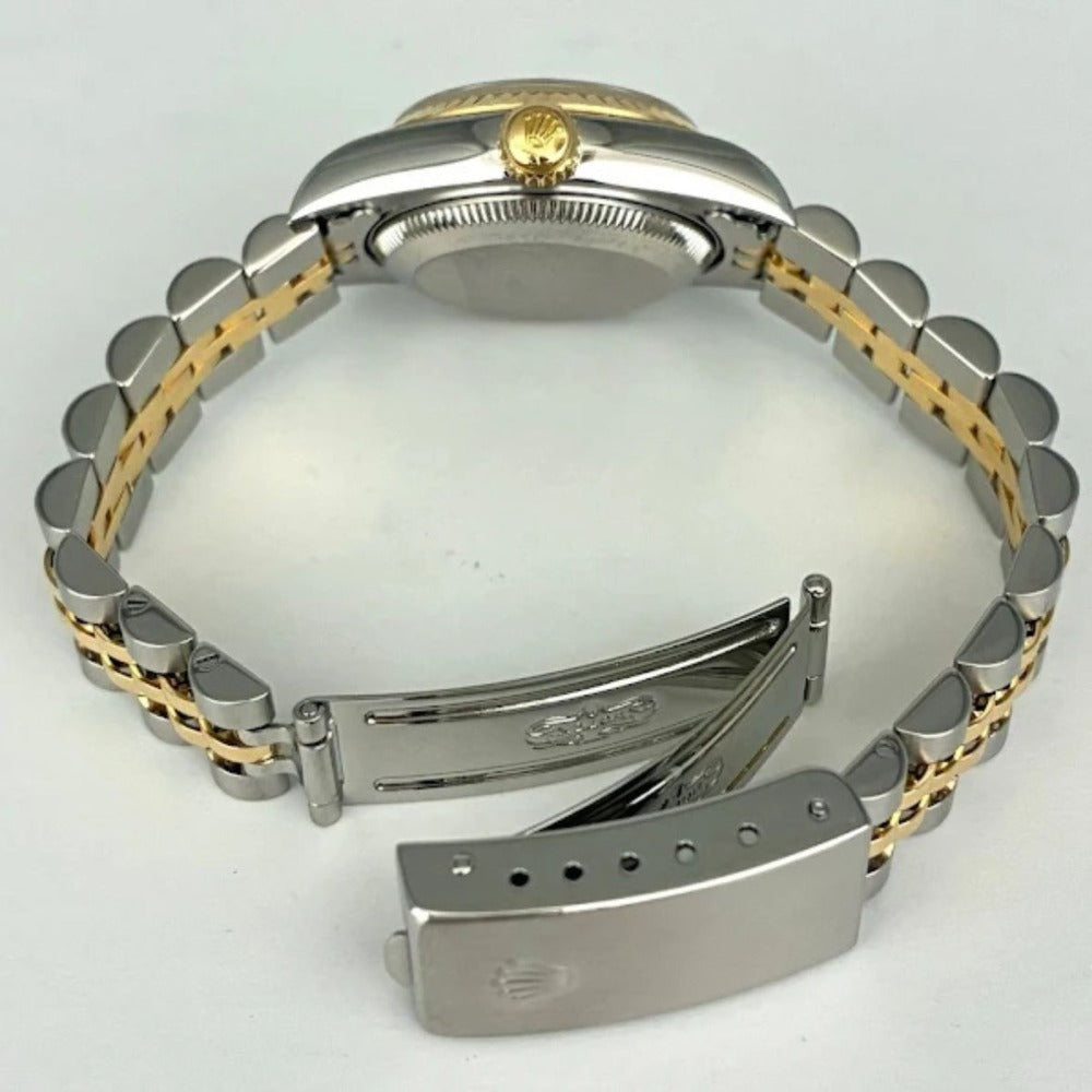 ロレックス レディ デイトジャスト 79173 26mm ステンレス 18Kイエローゴールド ホワイトダイアル ラッカー文字盤 レディース ROLEX 腕時計