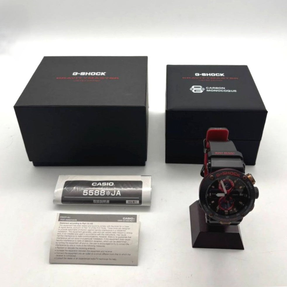 ジーショック グラビティマスター GWR-B1000X-1AJR カーボン ブラック×レッド タフソーラー メンズ G-SHOCK CASIO 腕時計