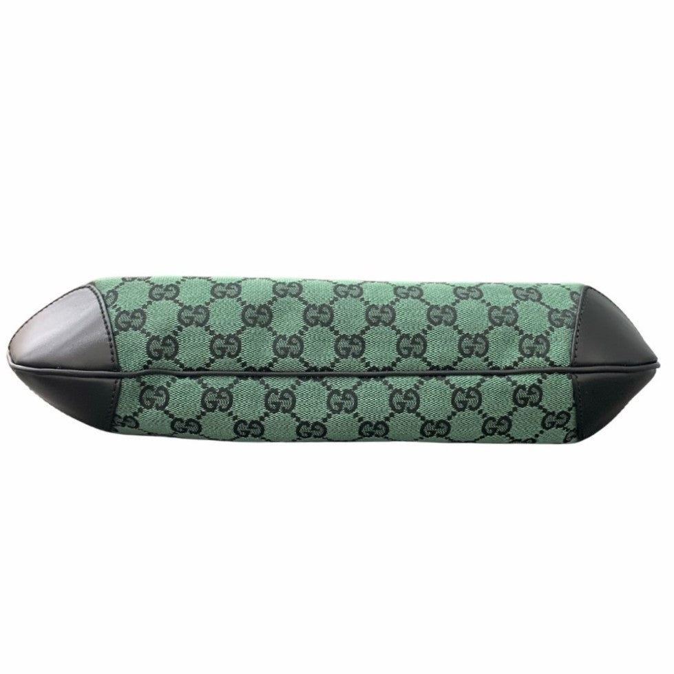 グッチ GGキャンバス グリーン レザー 272374 巾着バッグ シンプル 大容量 レディース GUCCI ショルダーバッグ