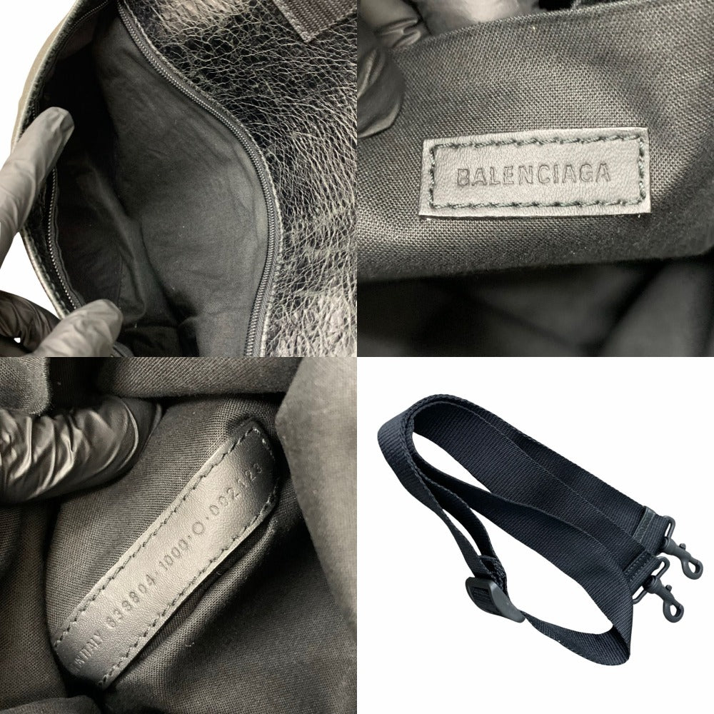 バレンシアガ トートバッグ エクスプローラ トートバッグ ブラック レザー シンプル 2Way 鞄 大容量 ロゴ入り メンズ BALENCIAGA
