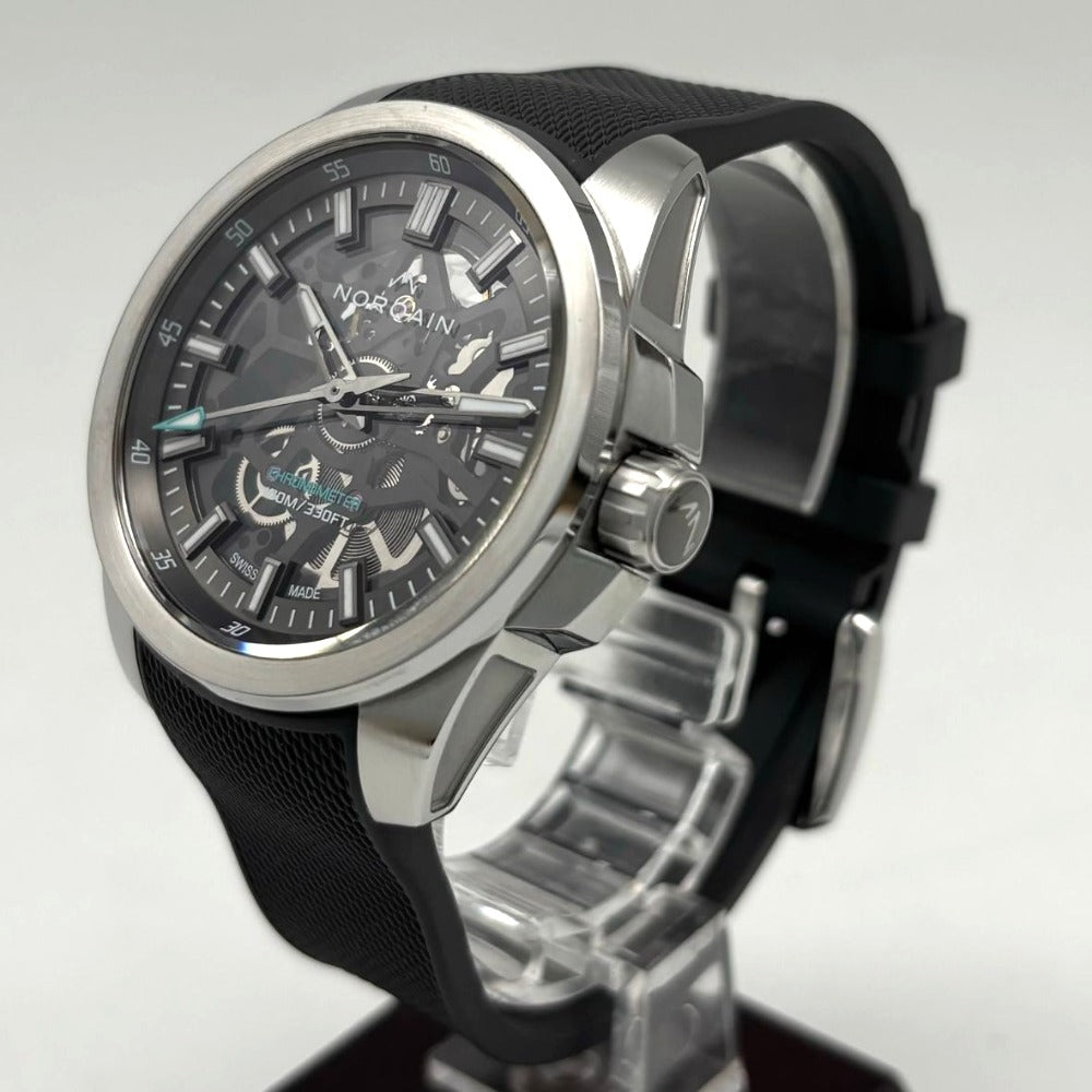 ノルケイン インディペンデンス スケルトン N3008.07S01.G01.R01 40ｍｍ 自動巻き ステンレス ラバーストラップ メンズ NORQAIN 腕時計