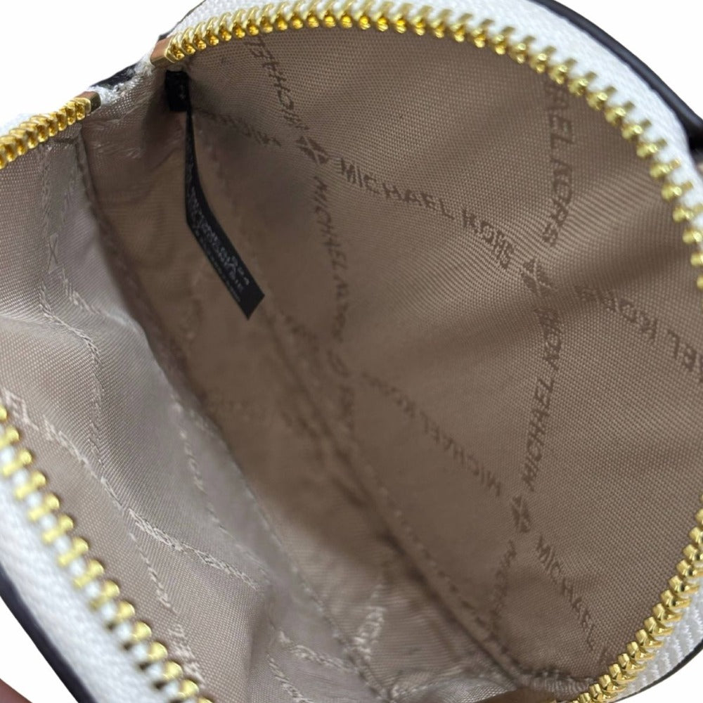マイケルコース コインケース JETSET 小物入れ レザー ホワイト シンプル ゴールド金具 コンパクト レディース Michael Kors