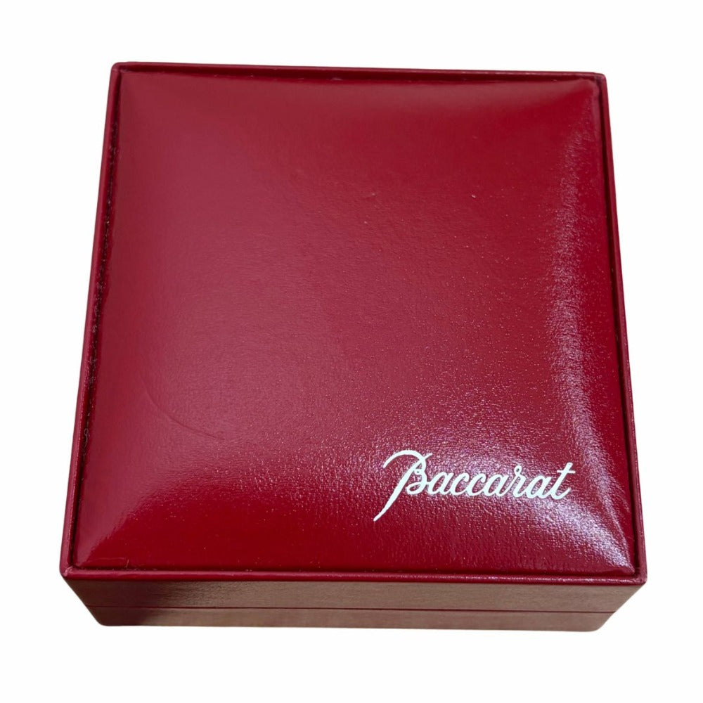 バカラ イヤリング パルム ハート型 750刻印有 ゴールド金具 パープル クリア シンプル アクセサリー ピアス レディース Baccarat