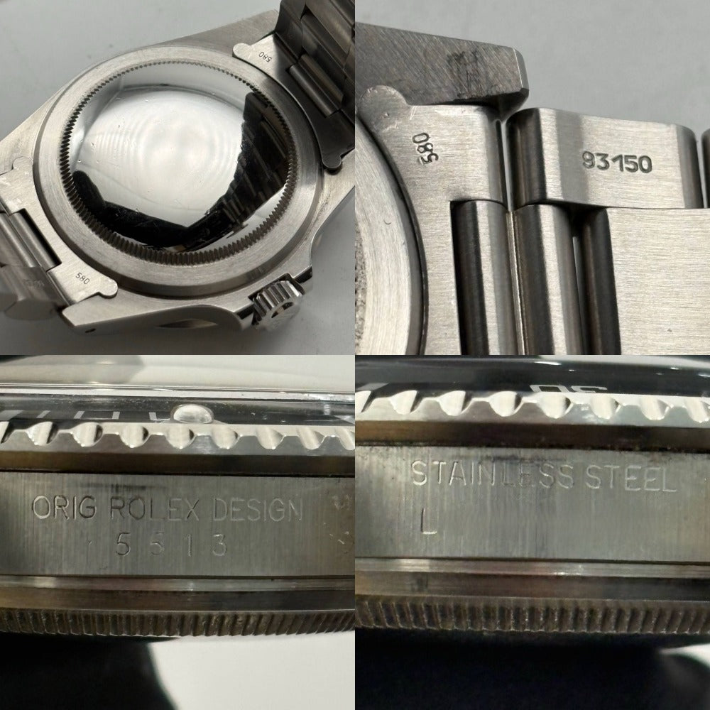 ロレックス サブマリーナー 5513 40ｍｍ ブラック文字盤 自動巻き L番 1989年頃 トリチウム表記 3針 ステンレス メンズ ROLEX 腕時計