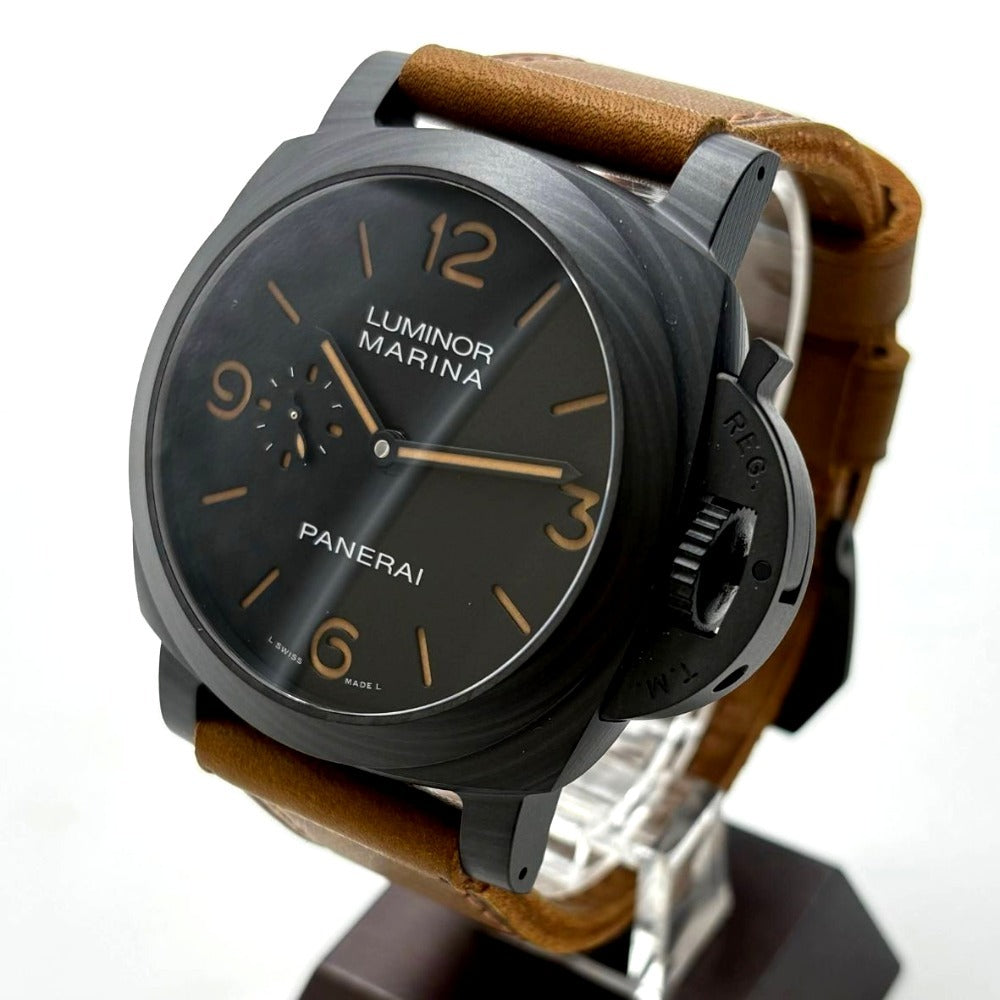パネライ PAM01707 ルミノール マリーナ カーボテック 44mm 300m防水 自動巻き レザーストラップ メンズ 未使用品 オフィチーネ・パネライ PANERAI 腕時計