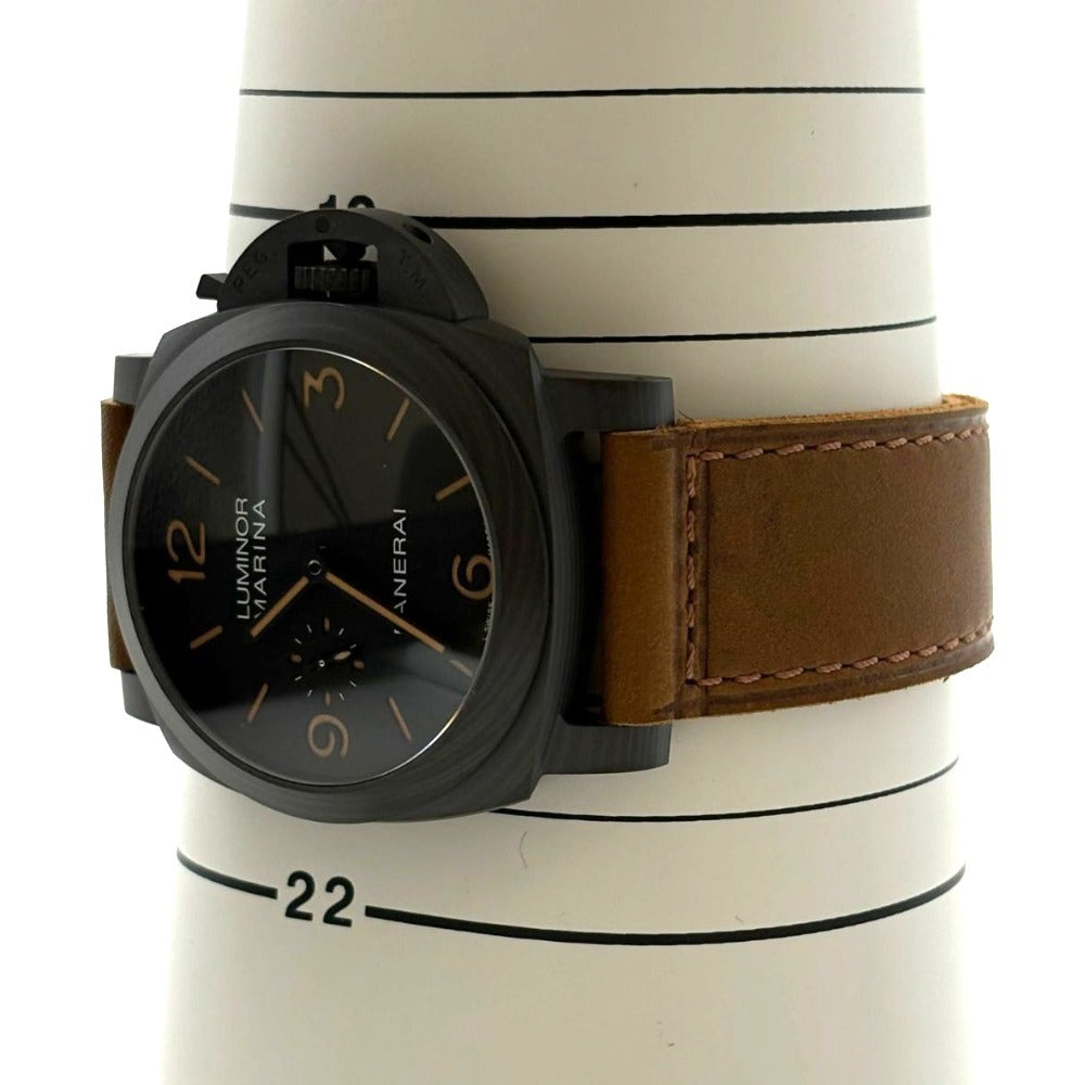 パネライ PAM01707 ルミノール マリーナ カーボテック 44mm 300m防水 自動巻き レザーストラップ メンズ 未使用品 オフィチーネ・パネライ PANERAI 腕時計