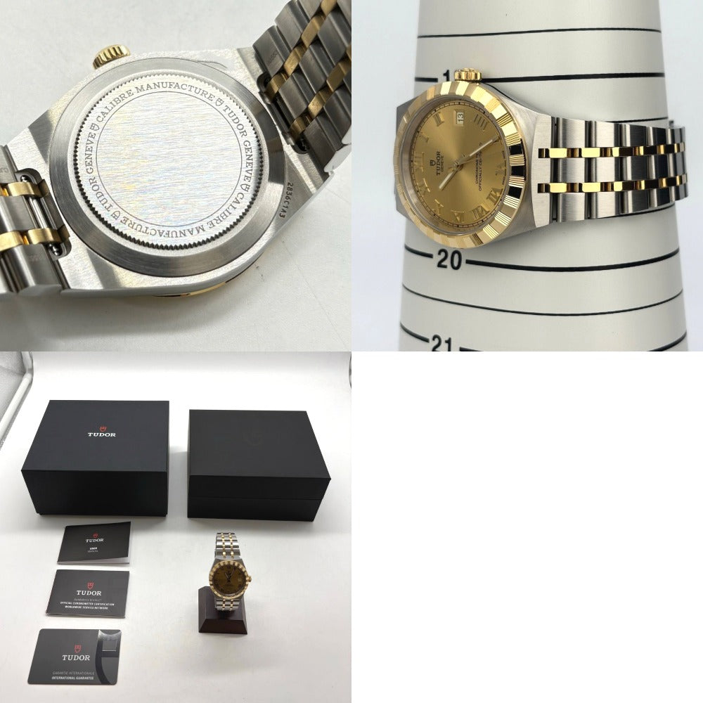 チューダー ロイヤル 36mm 2836C1A3 シャンパン文字盤 自動巻き 2026年保証書 コンビ ゴールド ステンレス メンズ 腕時計 TUDOR