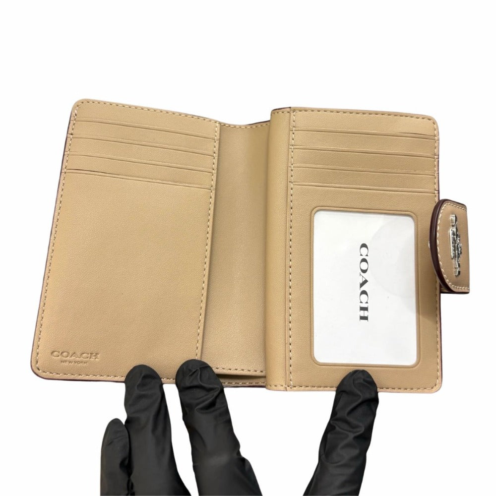 コーチ 財布 CW786SVPWH ベージュ MDM CRNR ZP SIG アウトレット コーティングキャンバス レディース COACH 二つ折り