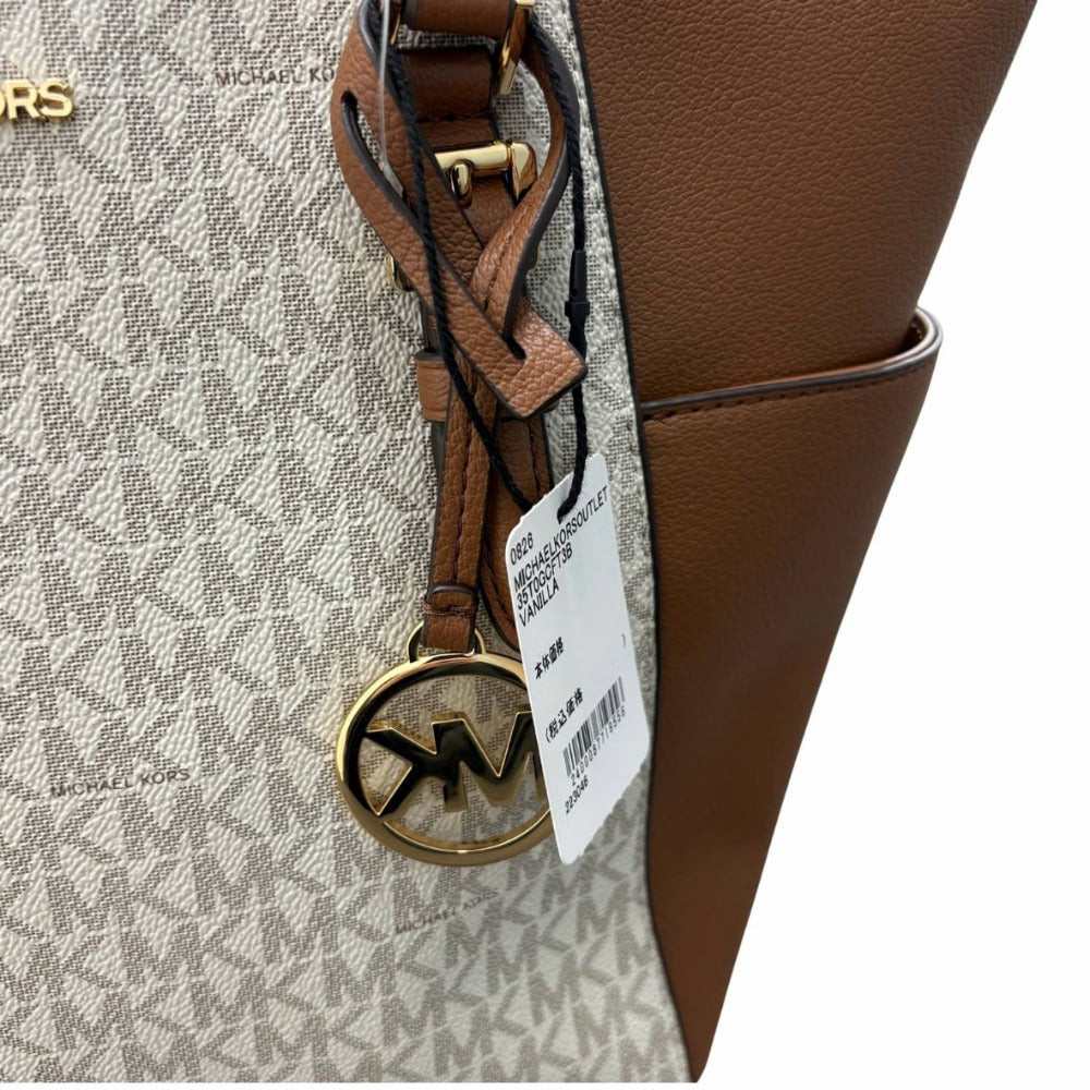 マイケルコース トートバッグ シャーロット ラージトップジップ MKシグネチャー 35T0GCFT3 バニラ レディース Michael Kors
