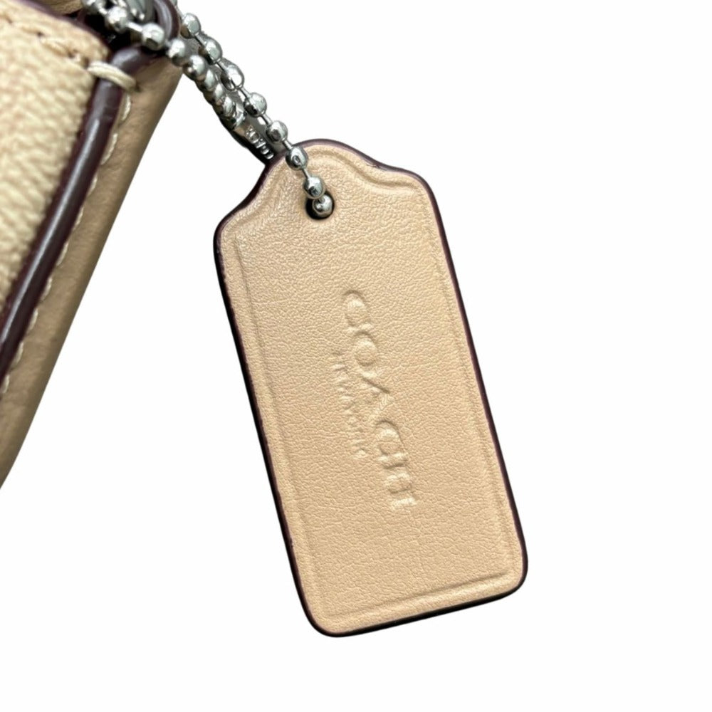 コーチ ショルダーバッグ シグネチャー CCQ27/SVPWH ベージュ コーティングキャンバス シンプル レディース COACH