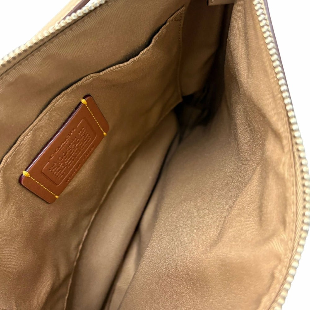 コーチ ショルダーバッグ シグネチャー CCQ27/SVPWH ベージュ コーティングキャンバス シンプル レディース COACH