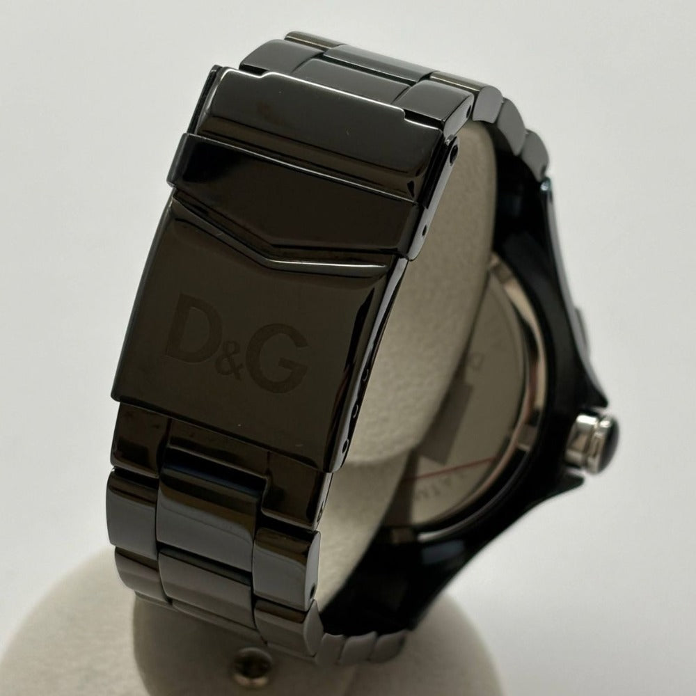 DOLCE&GABBANA ドルチェアンドガッバーナ 腕時計 D＆G TIME アンカー クオーツ ブラック 5ATM ステンレス 稼働品 メンズ