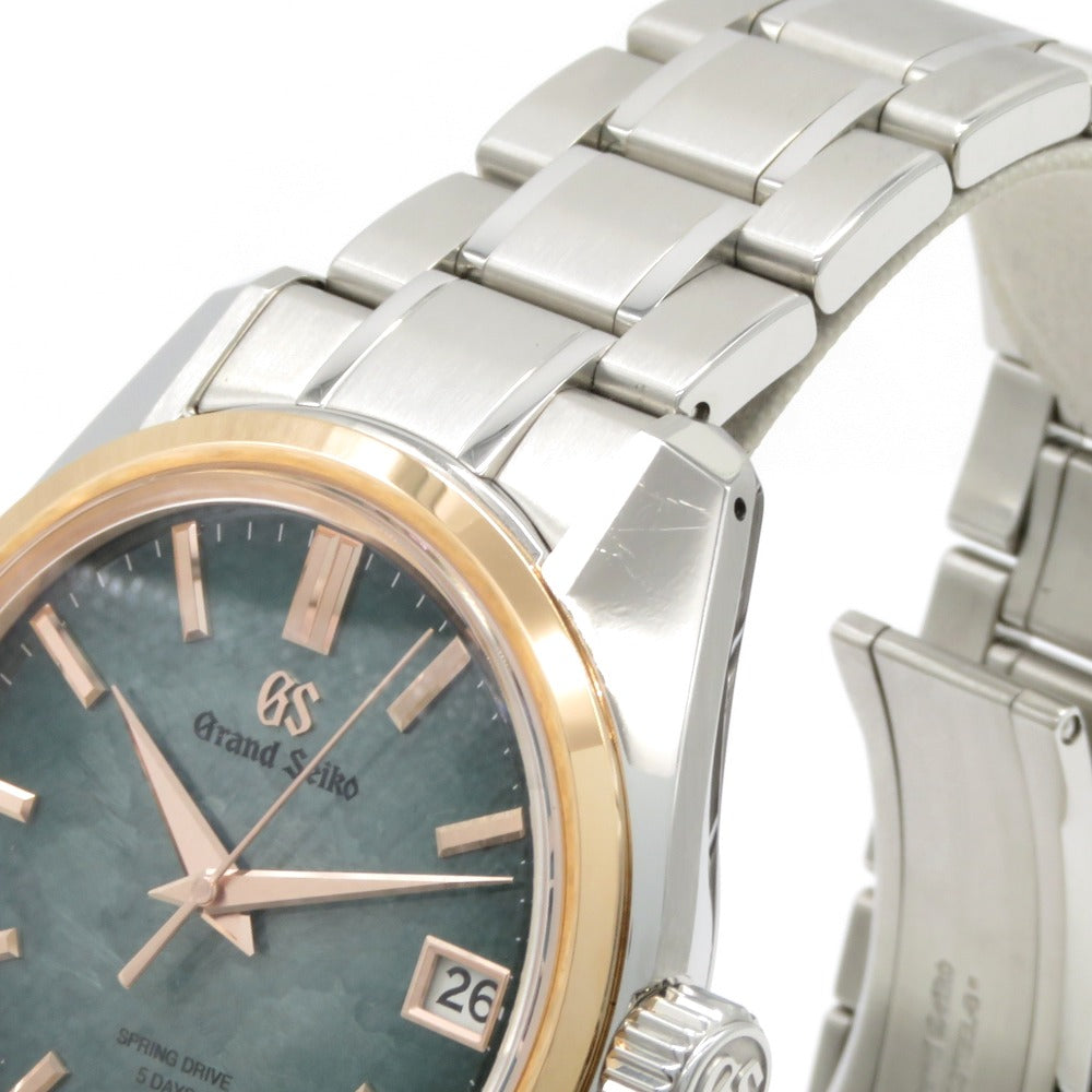 グランドセイコー SLGA034 44GS 9RA2 巌ダイアル 40mm スチール×K18PG 5日間スプリングドライブ 替えストラップ 自動巻き メンズ Grand Seiko 腕時計