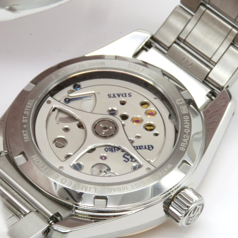 グランドセイコー SLGA034 44GS 9RA2 巌ダイアル 40mm スチール×K18PG 5日間スプリングドライブ 替えストラップ 自動巻き メンズ Grand Seiko 腕時計