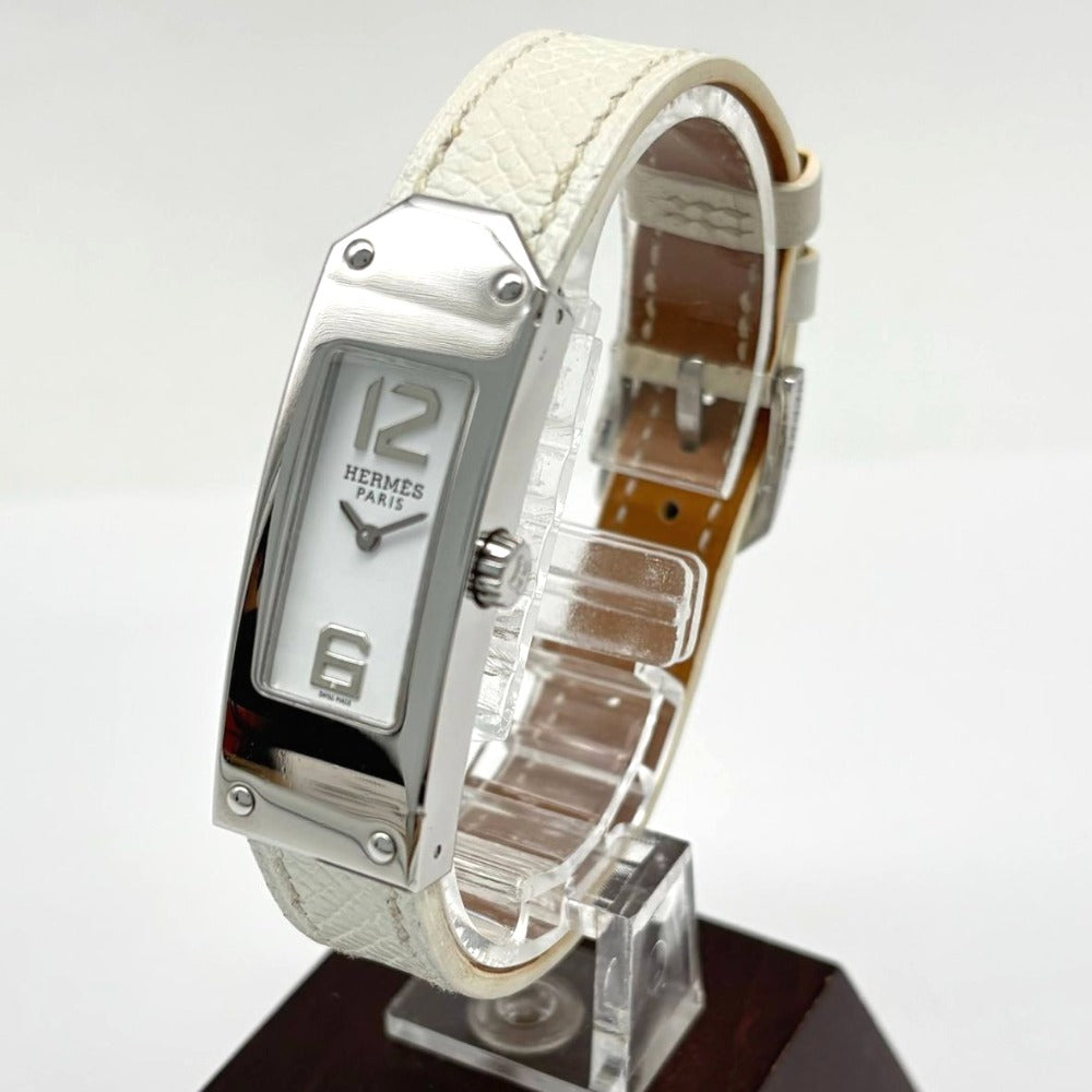 エルメス ケリー2 KT1.210 ホワイト文字盤 ステンレス クオーツ 稼働品 電池交換済み レディース HERMES 腕時計