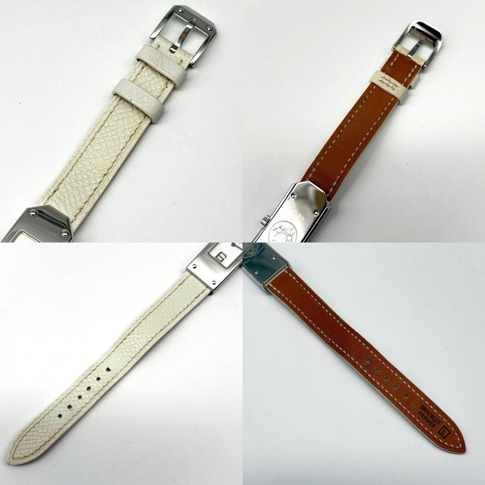 エルメス ケリー2 KT1.210 ホワイト文字盤 ステンレス クオーツ 稼働品 電池交換済み レディース HERMES 腕時計