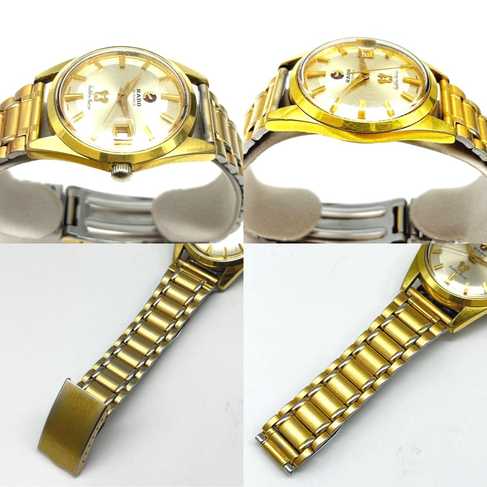 ラドー ゴールデンホース 34mm 自動巻き 343942 345602 社外ベルト ゴールド 稼働品 ヴィンテージ メンズ RADO 腕時計