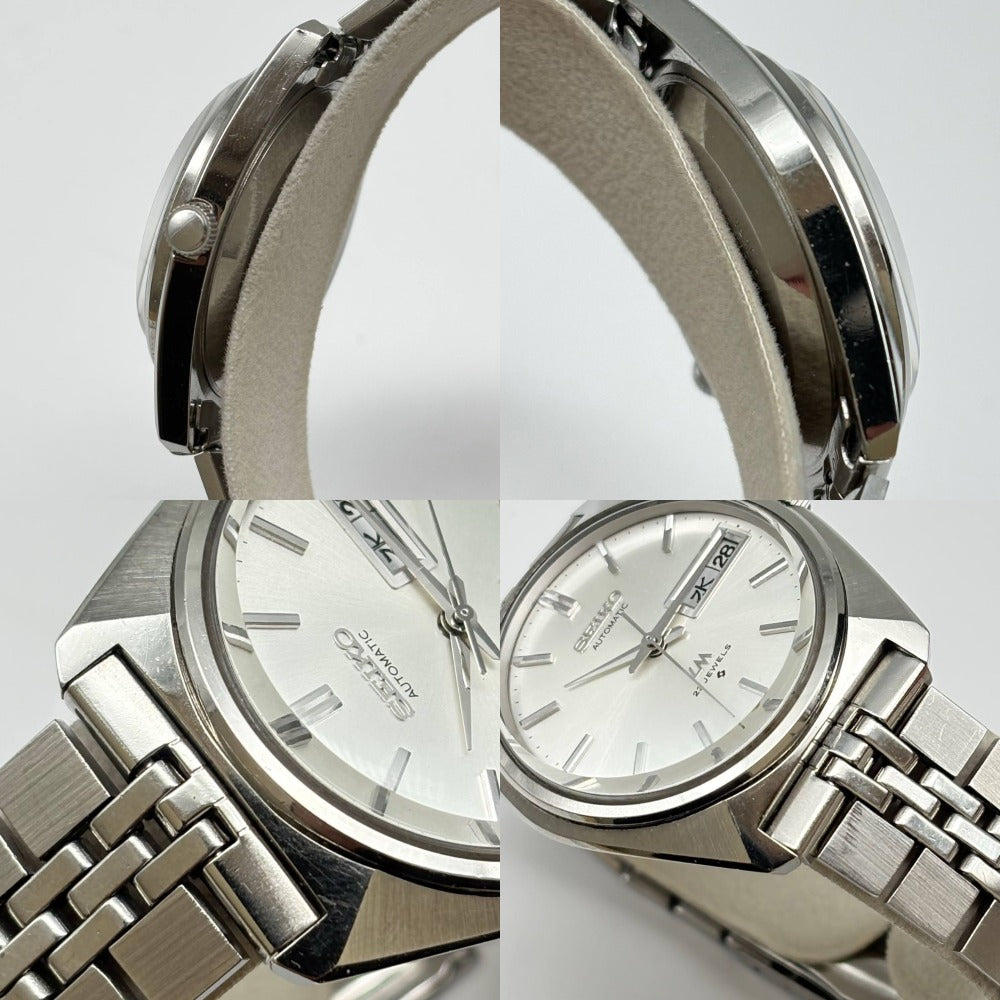 セイコー ロードマチック デイデイト 5606-7000 35mm 自動巻き 稼働品 ステンレス 純正ベルト メンズ SEIKO 腕時計