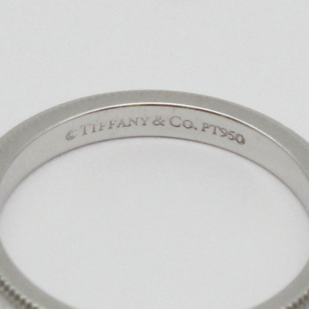 TIFFANY&Co. ティファニー ミルグレイン バンド リング 指輪 Pt950 プラチナ 白金 幅2.0ｍｍ 8.5号 レディース ジュエリー アクセサリー 箱付き