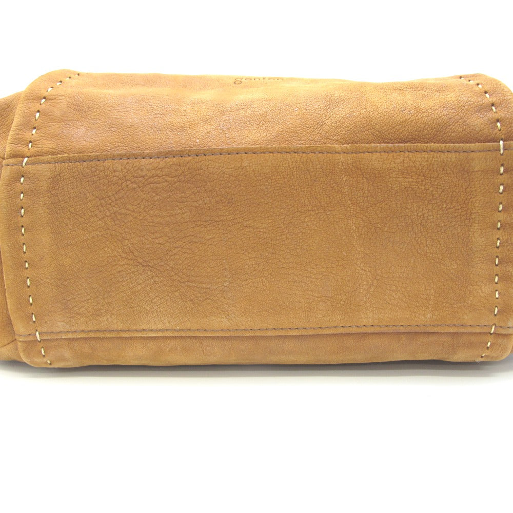 genten ゲンテン ショルダーバッグ ボストンバッグ レザー ブラウン