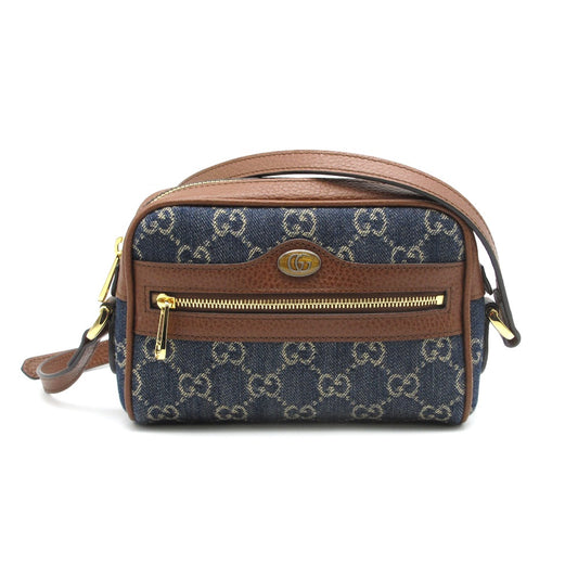 GUCCI グッチ オフィディア GG ジャガード デニム ミニバッグ 517350 ショルダーバッグ クロスボディ 斜め掛け ポシェット キャンバス レザー