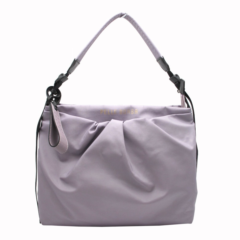 PELLE BORSA ペレボルサ Cheers チアーズ ギャザー 2WAY ショルダーバッグ クロスボディ 斜め掛け 肩掛け 4675 モーブ パープル ポリウレタン レディース