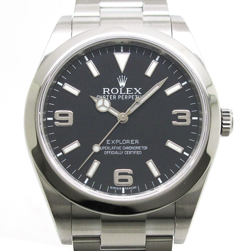 ROLEX ロレックス 腕時計 エクスプローラー1 Ref.214270 ランダム番 梨地バックル ブラックアウト 自動巻き EXPLORER