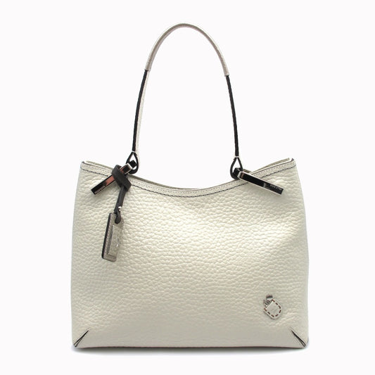 PELLE BORSA ペレボルサ Plant プラント ワンショルダーバッグ ハンドバッグ トートバッグ 203728 レザー アイボリー レディース