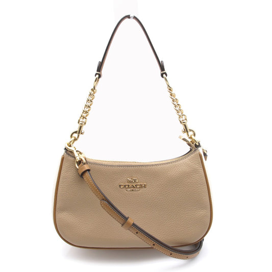 COACH コーチ テリ 2WAYショルダーバッグ カラーブロック ベージュマルチ CA173 クロスボディ 斜め掛け ポシェット レザー レディース