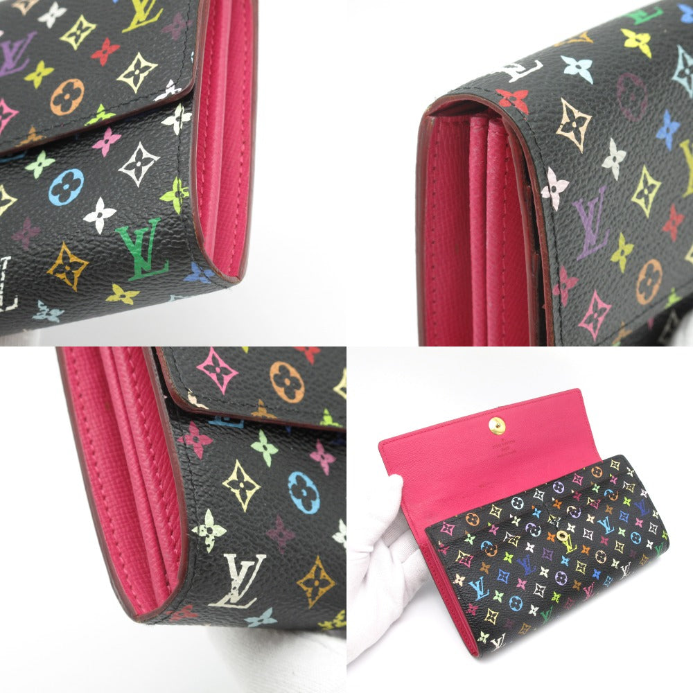 LOUIS VUITTON ルイ・ヴィトン ポルトフォイユ サラ モノグラム マルチカラー ノワール グルナード M93747 長財布 PVC レザー  ブラック ピンク | Celebourg セレブール公式サイト