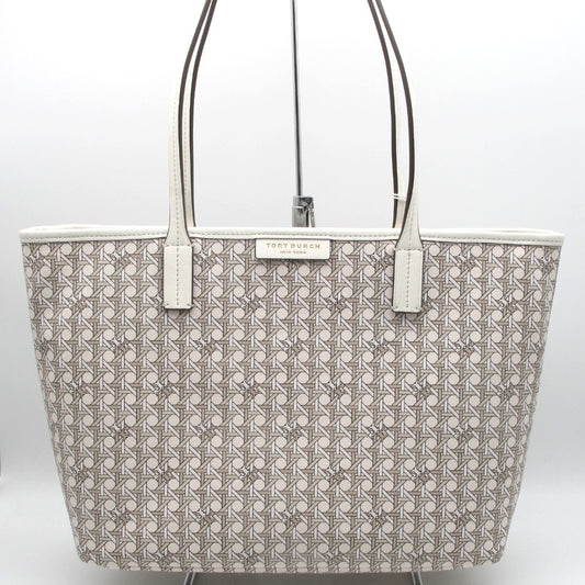 Tory Burch トリーバーチ トートバッグ ショルダーバッグ バスケットウィーブトートバッグ BASKET WEAVE ミニバッグ付き  ホワイト ベージュ グレージュ レディース 147748 未使用品