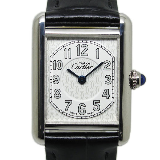 CARTIER カルティエ 腕時計 マストタンク SM W1014254 2416 シルバー925 アラビア クォーツ TANK